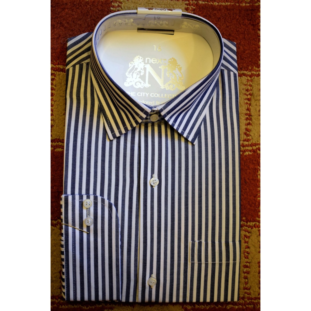 White Light Blue Stripes Formal Shirts For Men