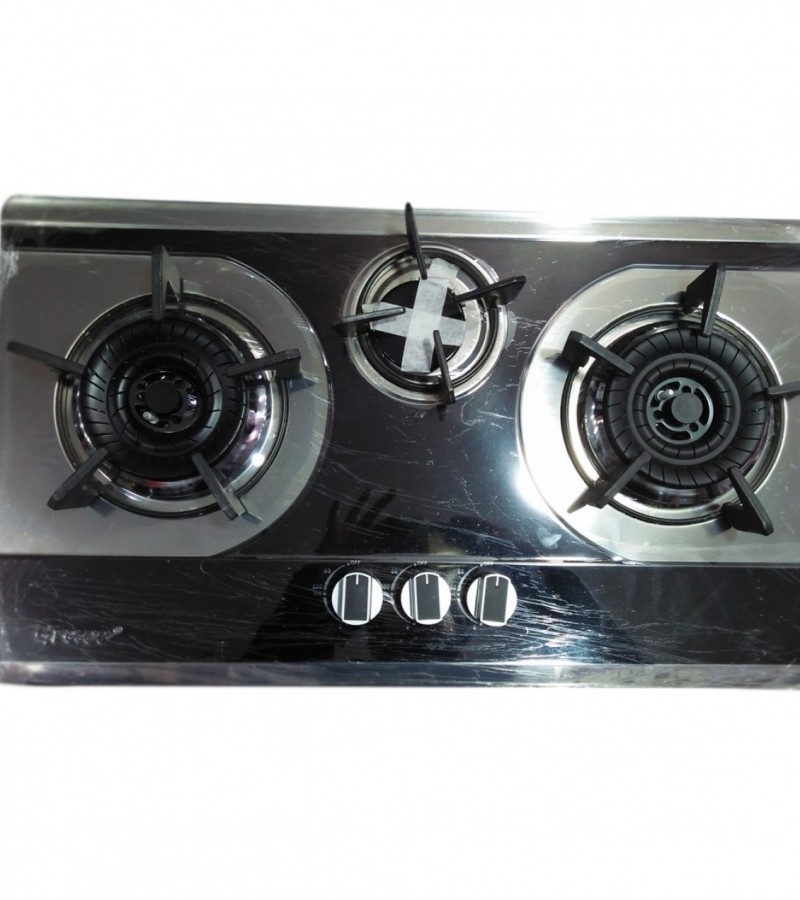 Three Burner Stainless Steel Gas Stove Xtreme Home Appliances