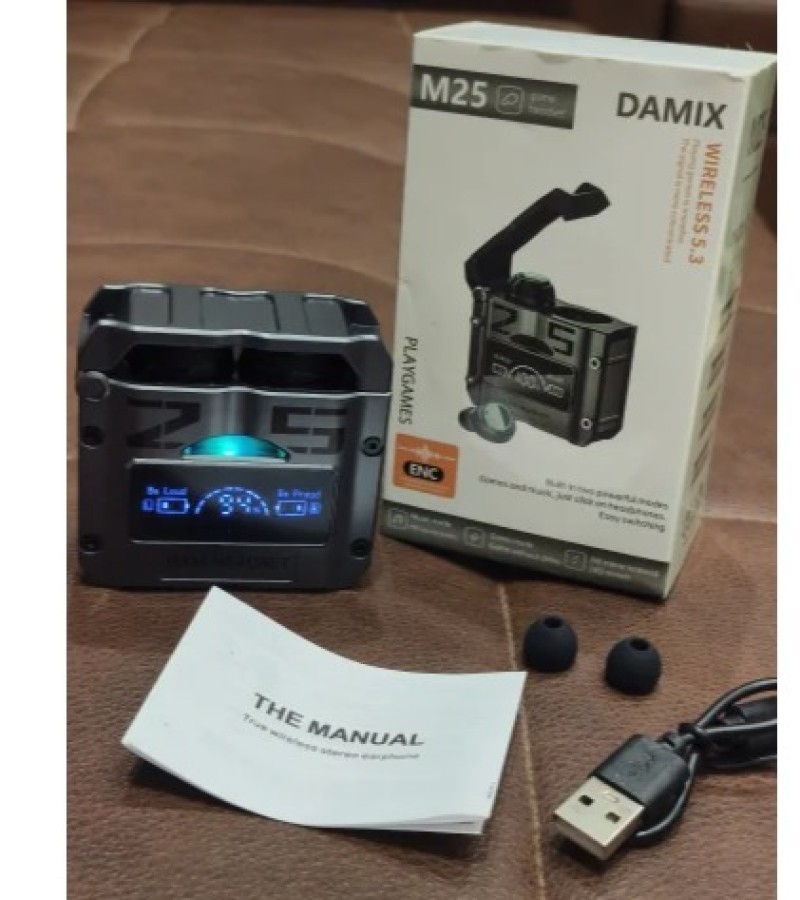 Damix M25 Wireless 5.3 Wireless Bluetooth 5.3 Earbuds ,HiFi Stereo Sound, Noise Cancelling Wireless