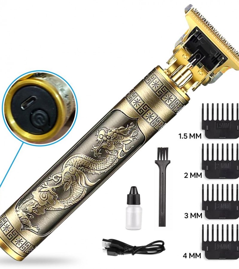 Vintage T9 Professional Hair Trimmer |Golden Dragon Shaving Machine Electric Hair Clipper