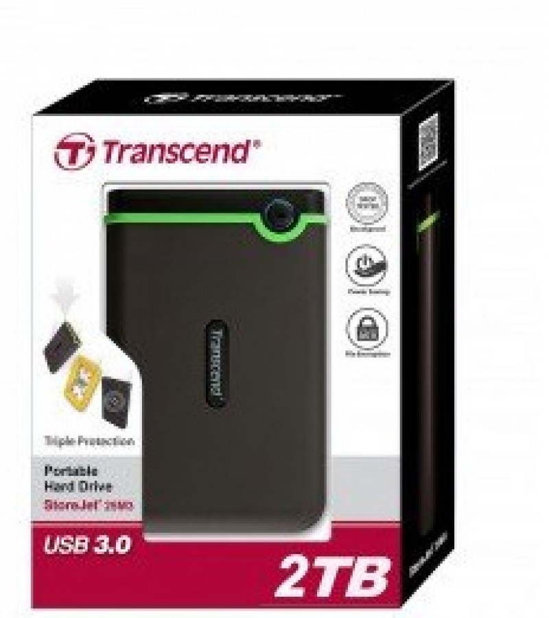 Transcend StoreJet 25M3 Portable External Hard Drive - 2 TB