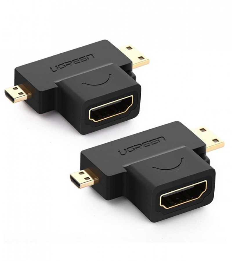 Ugreen 20144 2 in 1 Mini HDMI Micro HDMI Male to HDMI Female Adapter