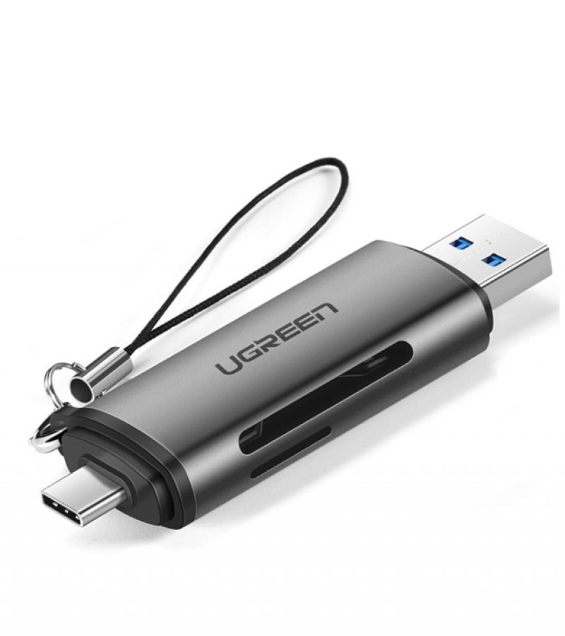 Ugreen 50706 USB C and USB A To TF SD Card Reader Gray CM184
