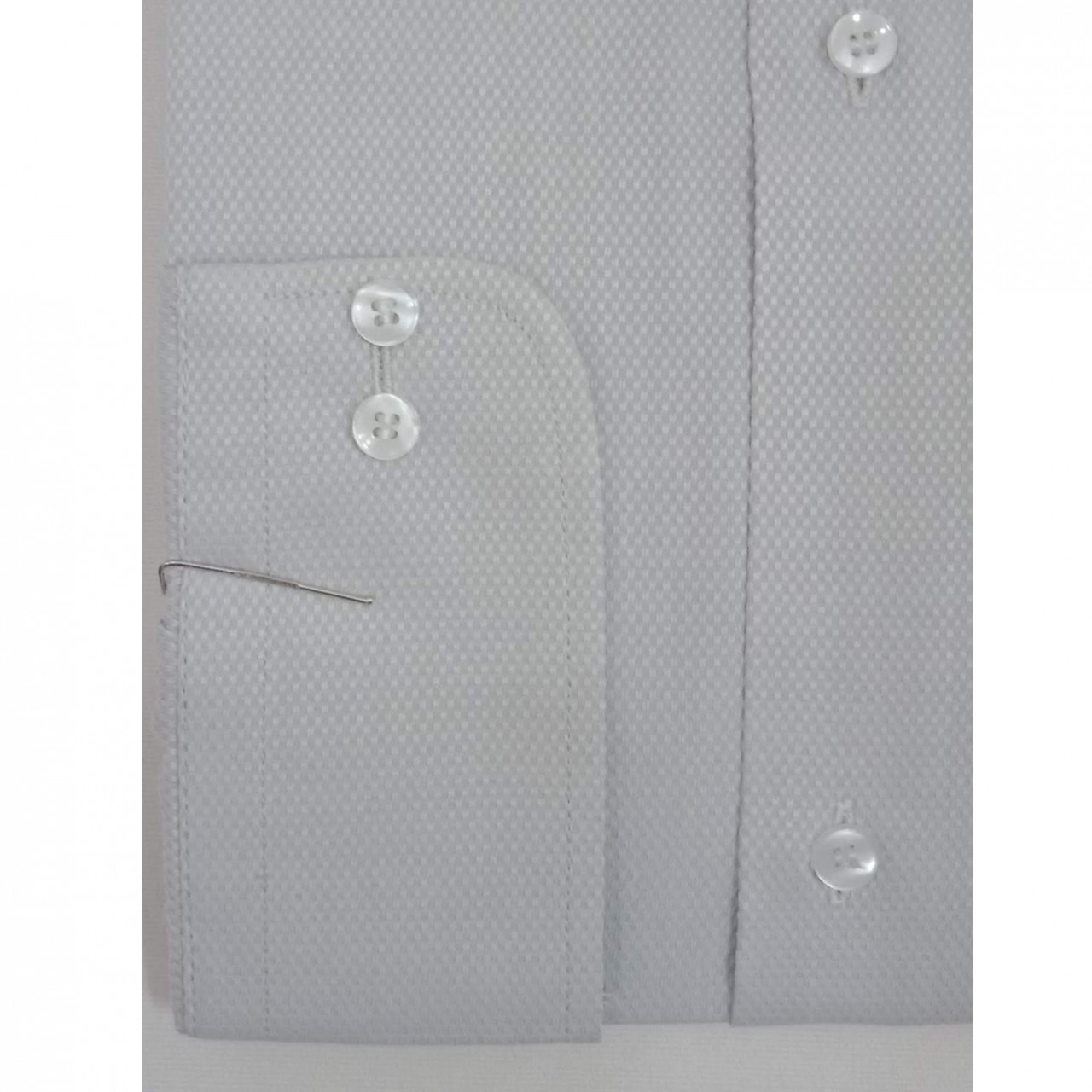 Ultra Finest Self Design Texture Formal Shirt For Men - Light Grey