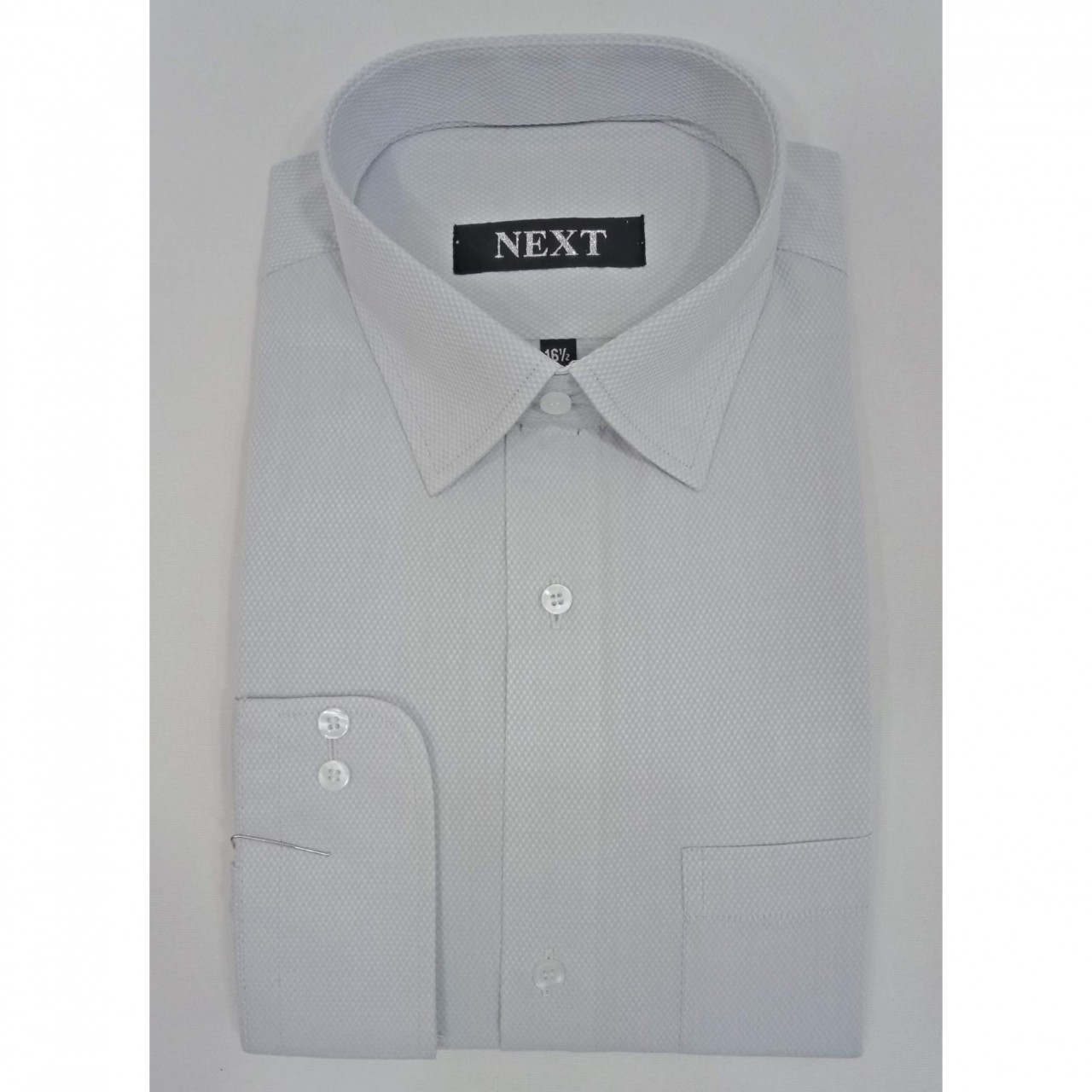 Ultra Finest Self Design Texture Formal Shirt For Men - Light Grey