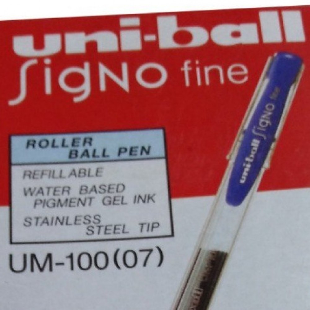 Uni-ball Signo Fine Roller Ball Point - 12 pieces - Blue