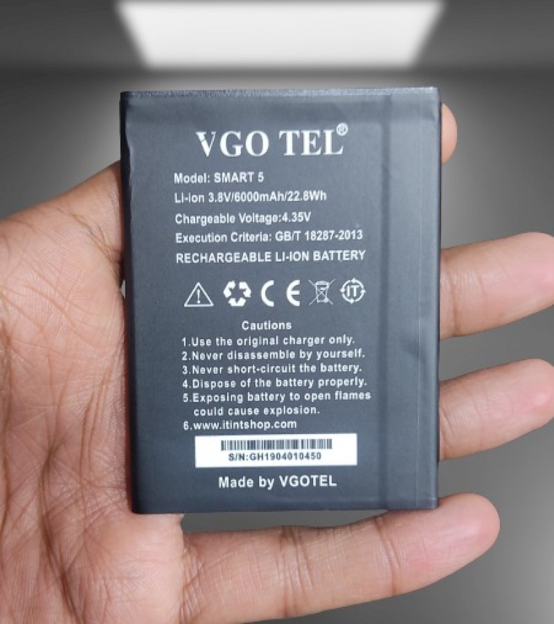 Vgotel Smart 5 Mobile Battery Replacement with 2500mAh Capacity_Black