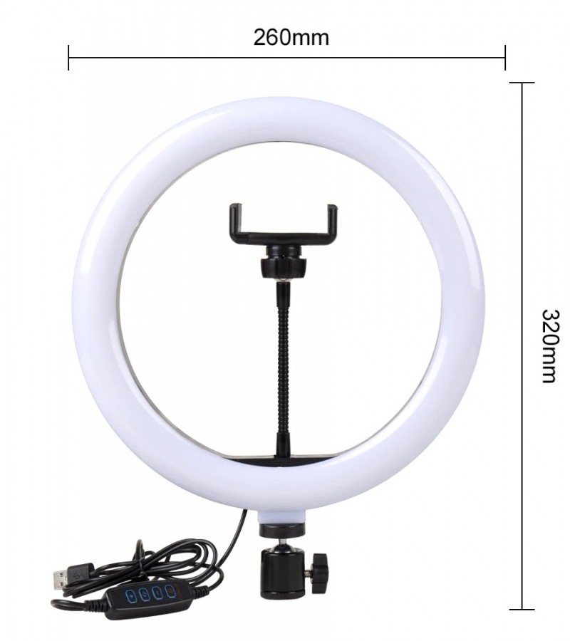 Vital RING LIGHT 26 CM (10 Inches) With Three Modes of Colour(ONLY RING LIGHT WITHOUT STAND)