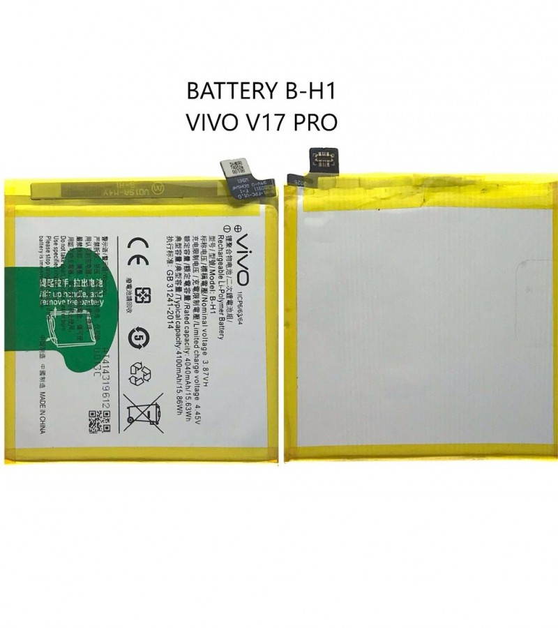 Vivo V17 Pro Original Battery Replacement B-H1 Battery with 4100mAh Capacity _ Black