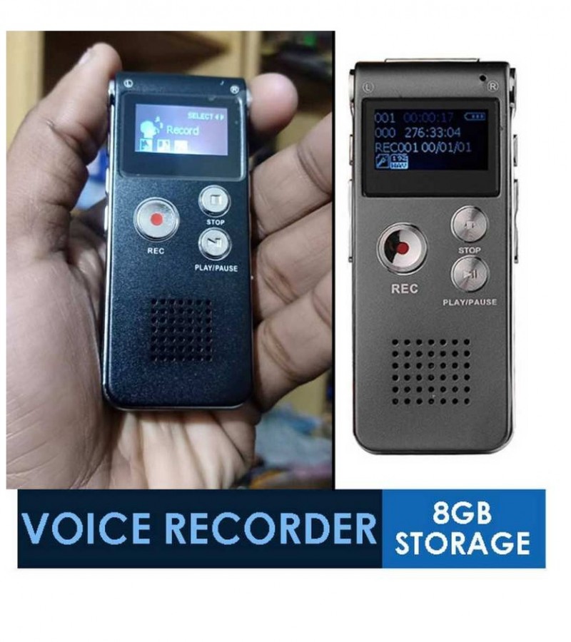 Voice Recorder Device Mini - Digital Sound Record - 8 GB Storage Built-In