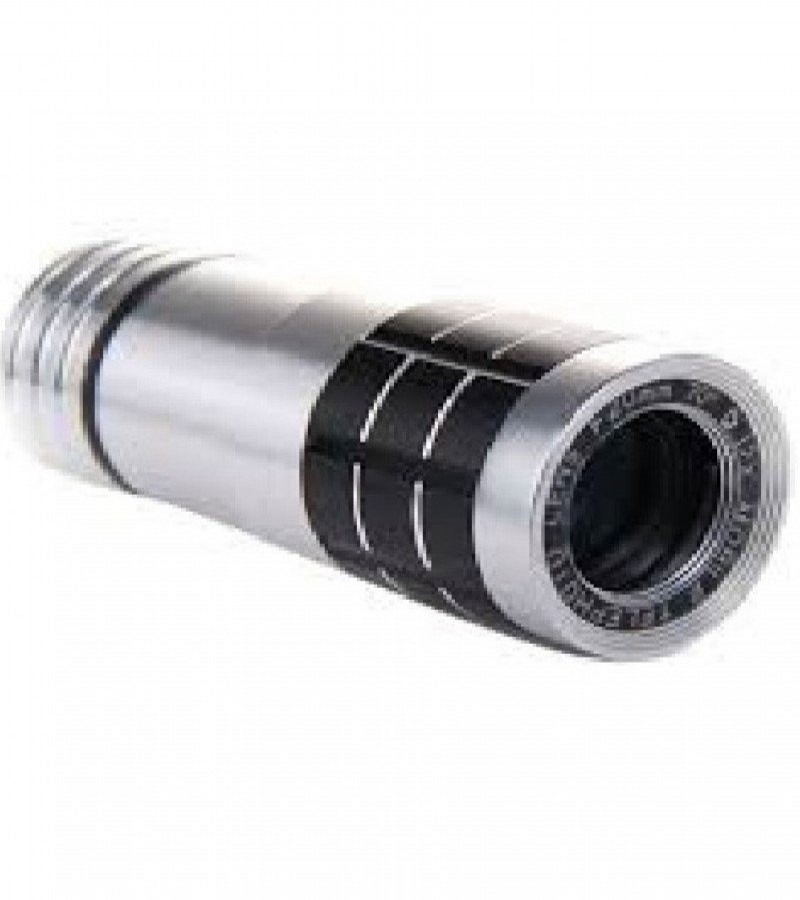 12X Metal Mobile Clip Lens - Silver