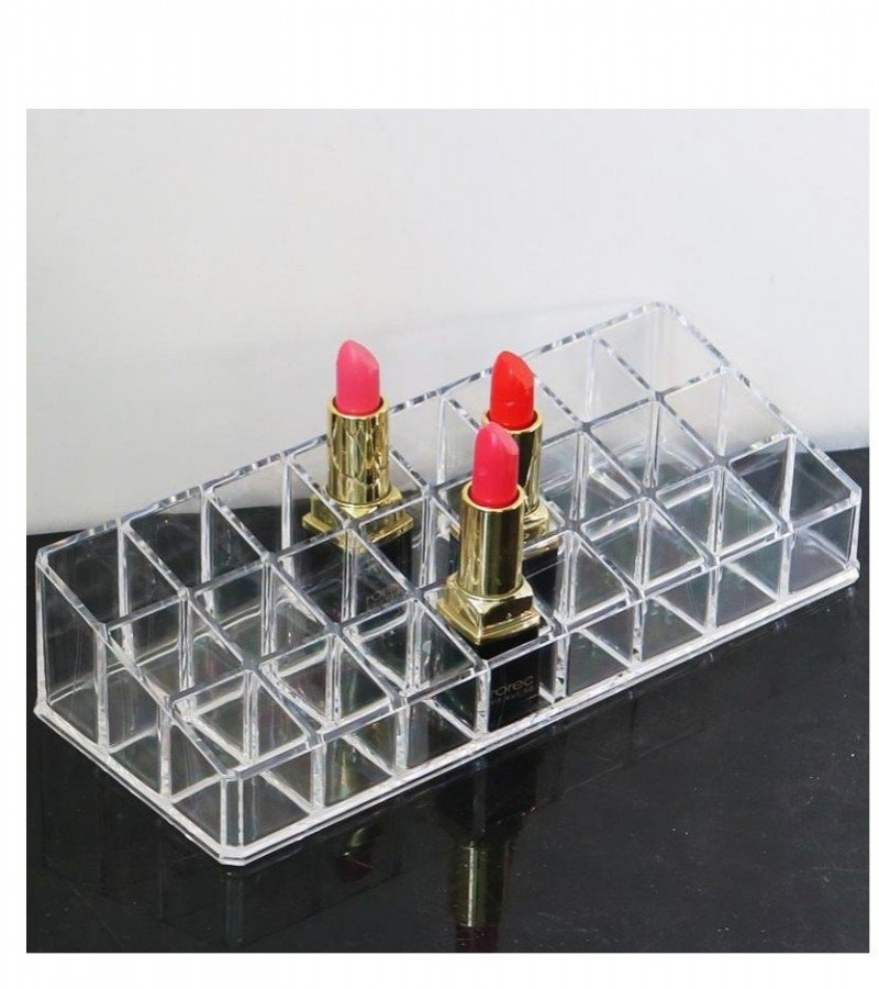 24 Grid Acrylic Lipstick Transparent Jewelry Storage Box Makeup Organizer  Holder - Sale price - Buy online in Pakistan 