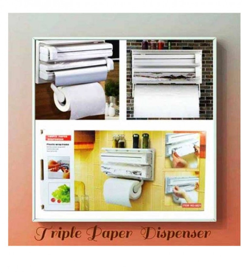 3 In 1 Kitchen Triple Paper Dispenser & Holder