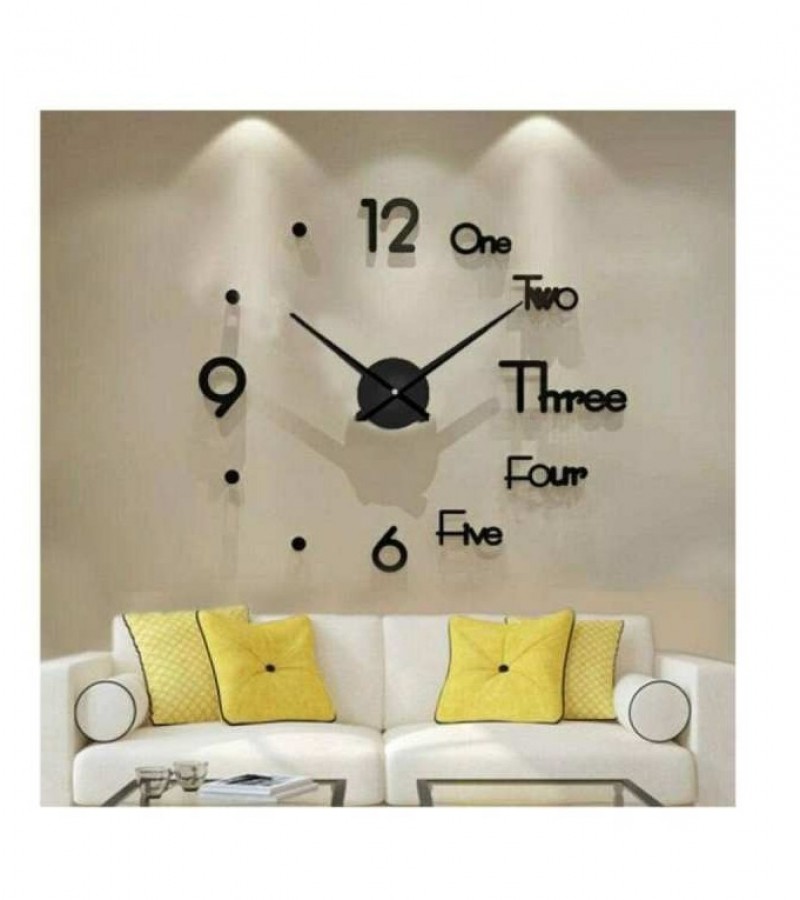 3D Acrylic Wall Clock Home decoration Number and Alphabetic