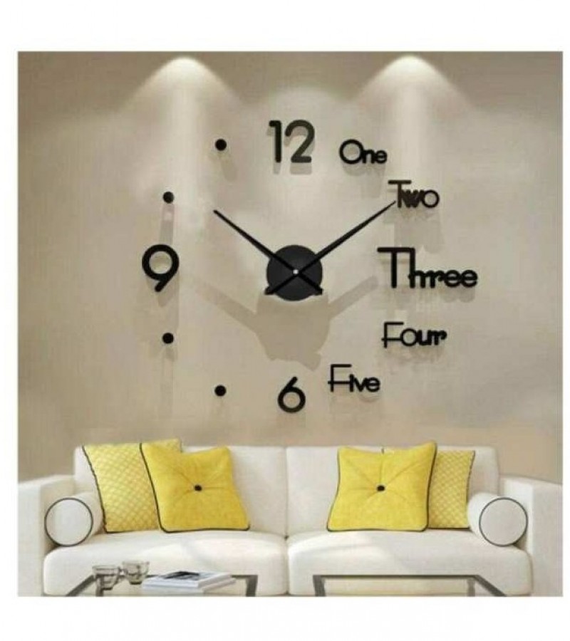 3D Acrylic Wall Clock Home decoration Number and Alphabetic