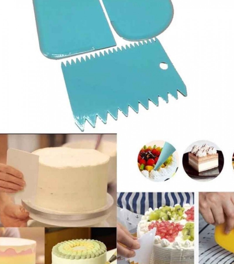 3PCS/Set DIY Cake Cream Scraper Set Cake Decorating Tools