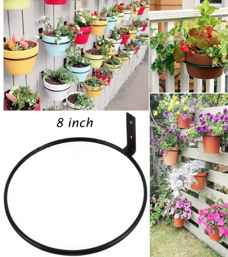 8 Inches Wall Mount Heavy Duty Indoor Outdoor Wall Decor Garden Plant Flower Pot Hanging Rack Stand