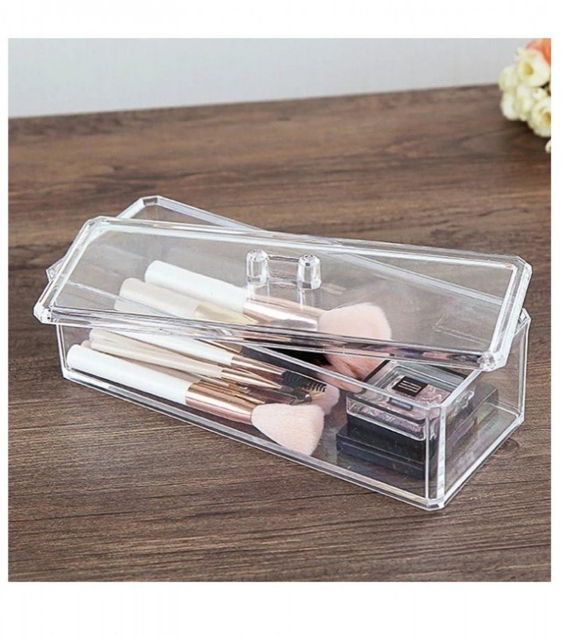 Acrylic Makeup Cosmetic Box Brush Pen Pencil Holder Storage Organizer Container Box With Cover