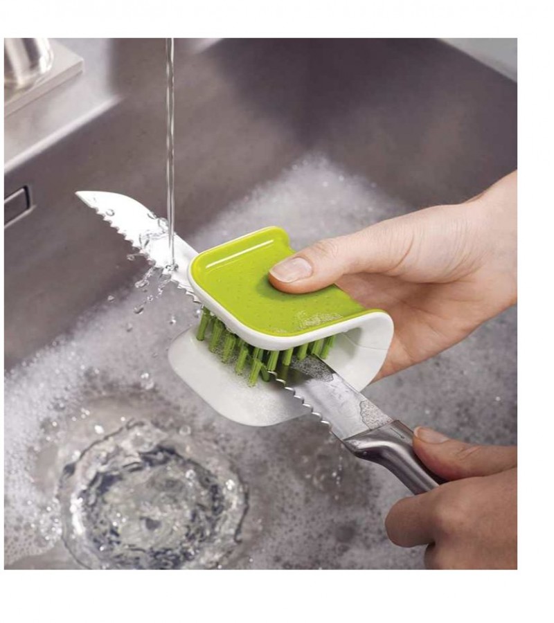 Blade Brush Knife and Cutlery Cleaner Green Brush