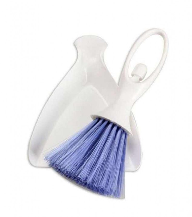 Brush & Dust Pan - Blue & White