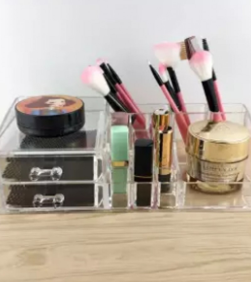 Clear Acrylic Cosmetic Organizer Makeup Drawer Organizer Lipstick Liner Brush