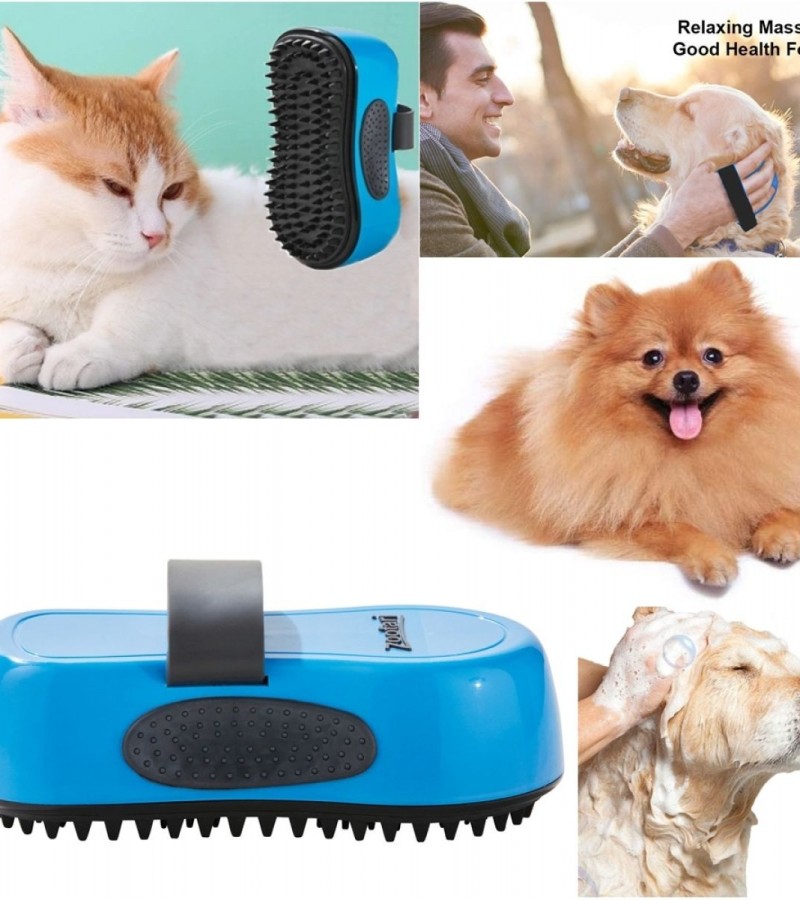 Dog Cat Pet Grooming Washing Massager Hair Cleaning Brush Comb