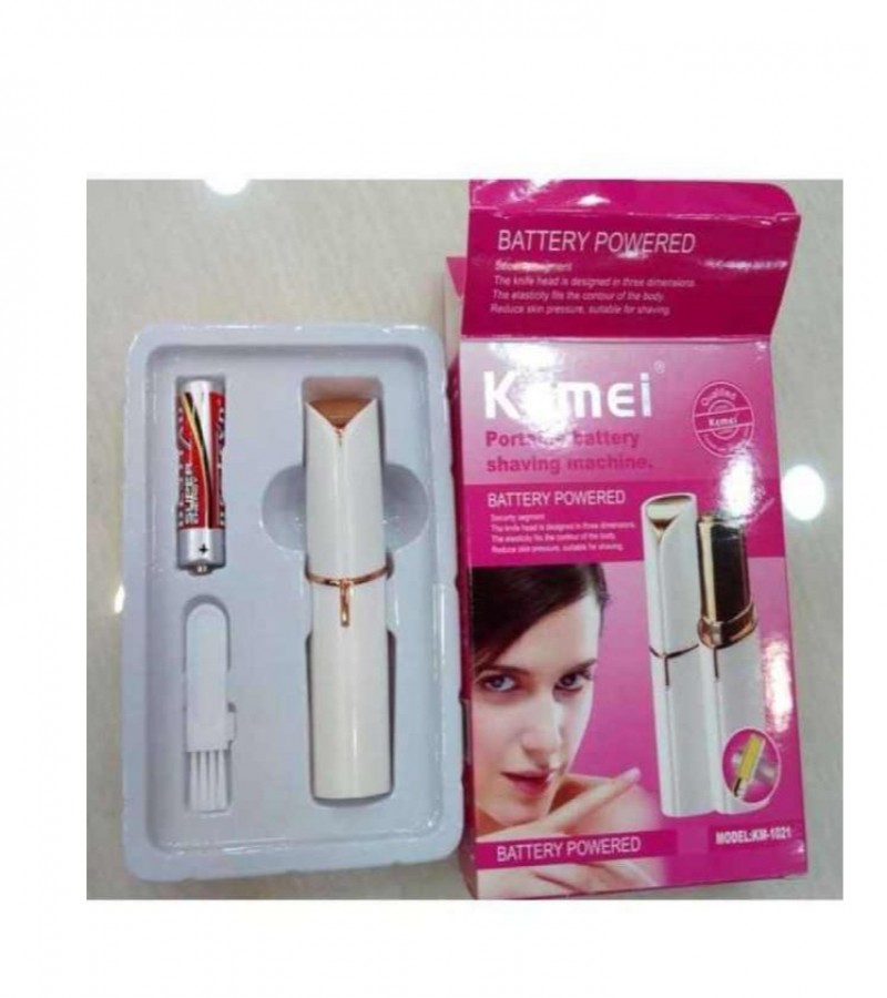 Instant Face Hair Removal Lipstick Size km 1021 With Heavy Duty Batteries