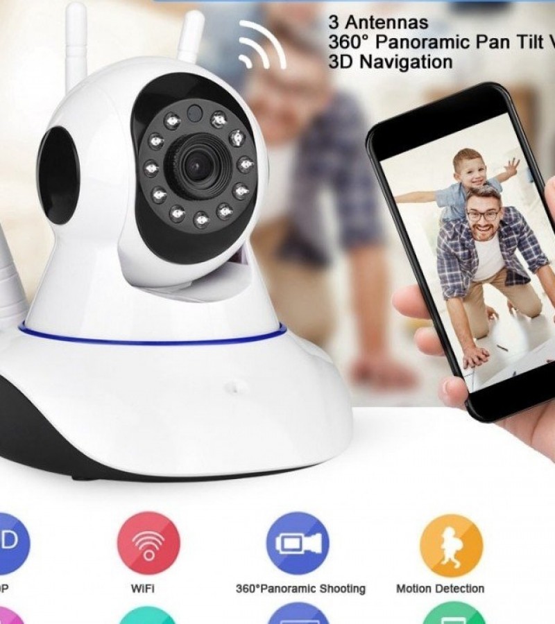 IP WIRELESS CAMERA 360 WITH 3 ANTENNA