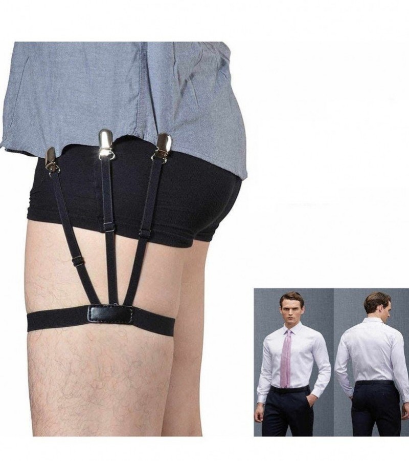 Mens Braces Shirt Garters Gentleman Leg Thigh Elastic Garter Belt