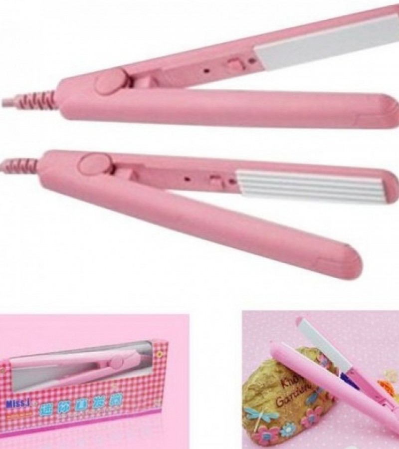 Mini Pocket Hair Straightener - Pink