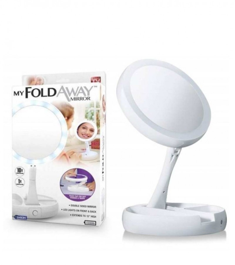 Mirror My Fold Away LED Mirror Professional Mirror with Lights Beauty Adjustable Portable