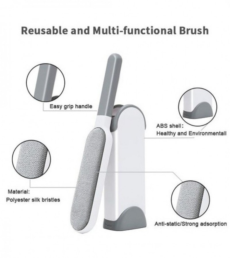 Multifunctional Single Lint Brush Reusable for Pet Cat Furniture Clothes Self-Cleaning Brush