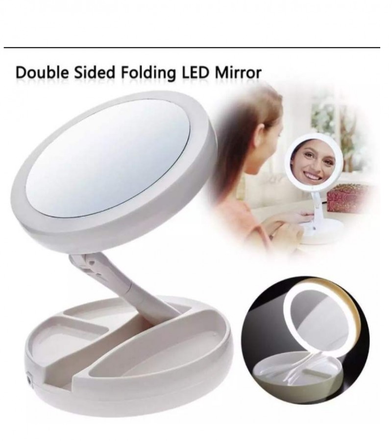 My Fold Away Led Makeup Mirror Double-Sided Rotation