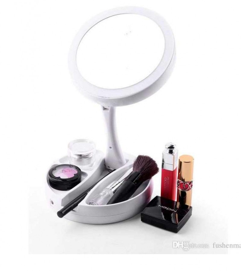 My Foldaway Led Makeup Mirror Travel Two Sided Mirror 10X Zoom-Double sided mirror