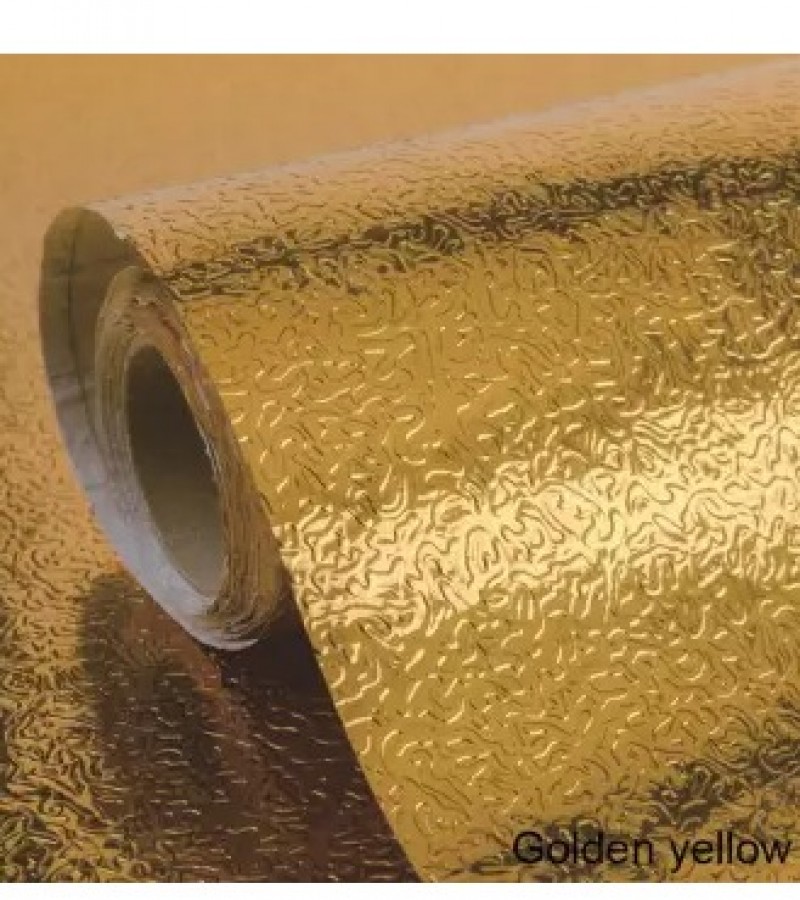 no brand Aluminium Foil Paper Golden Silver Kitchen Oil Proof Contact Paper Waterproof Sticker