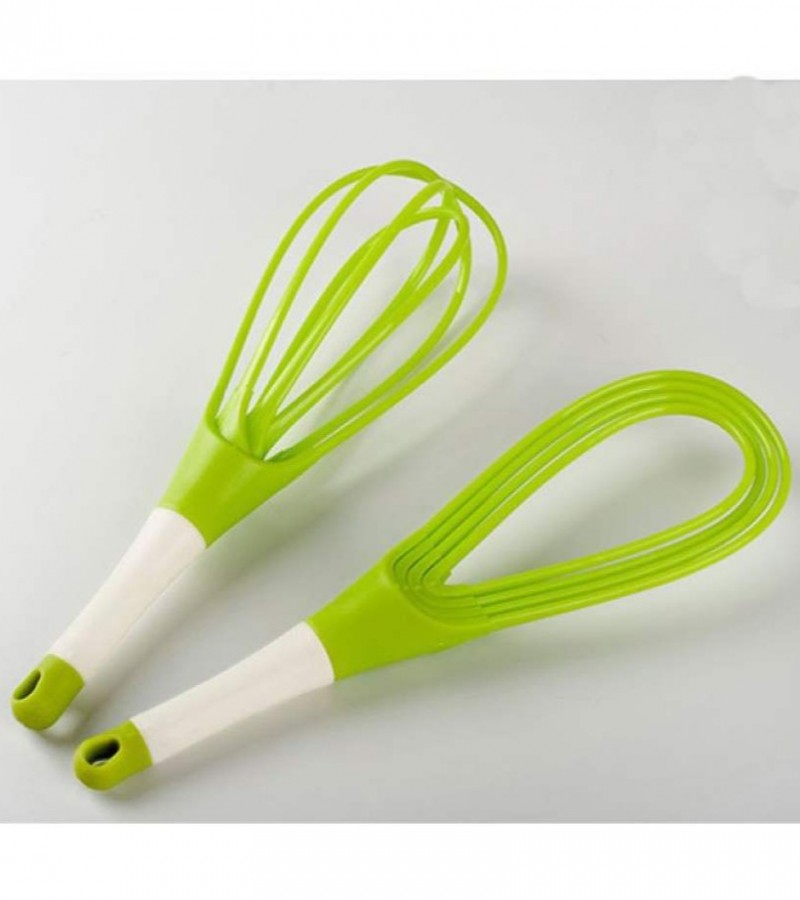 no brand Food-Grade Plastic 2 In 1 Twist Egg Whisk Egg Beaters Hand Egg Mixer Cooking Foamer