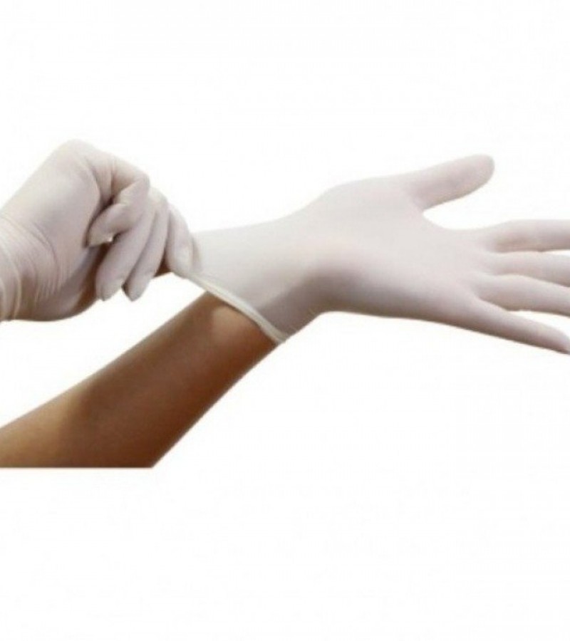 Pack of 100 Latex Medical Examination Gloves (Hypoallergenic & Smooth Surface)