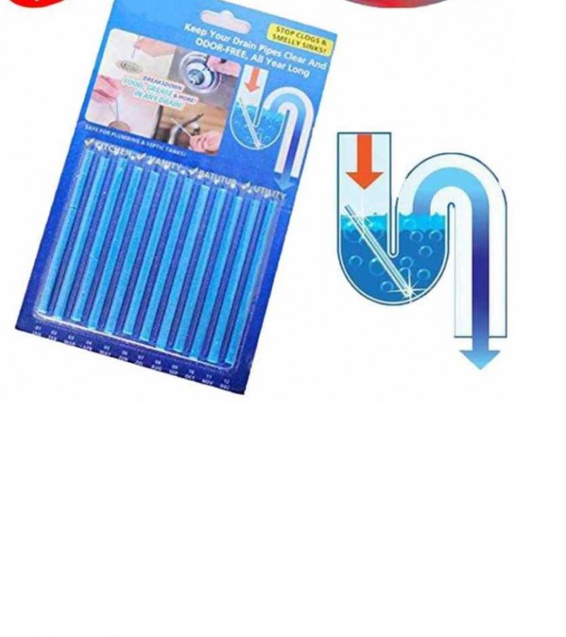 Pack Of 12 Sticks - Keeps Drain Clear & Odor-Free