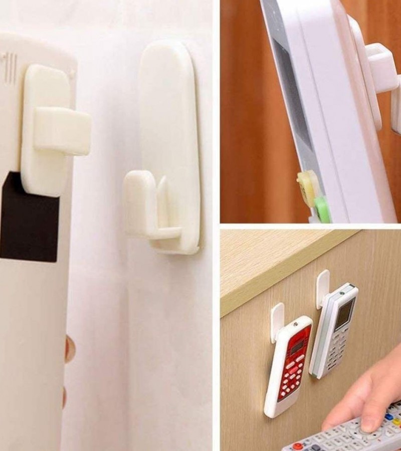 Pack of 2 - Super Adhesive Wall Hooks, TV AC Wall Remote