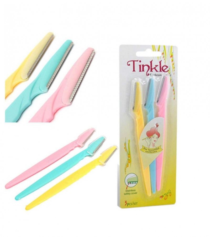 Pack Of 3 - Tinkle Eyebrow Razors - Multicolor