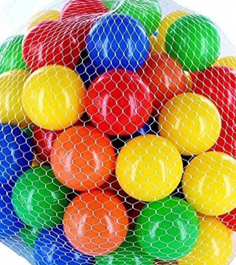 Plastic Balls for Kids Without Edges (Multicolor) - 50 Pcs