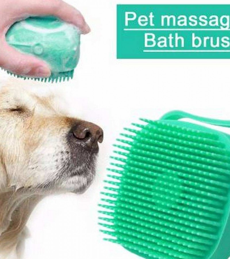 Random Color Silicone Pet Body Bath Brush, Pet Dog