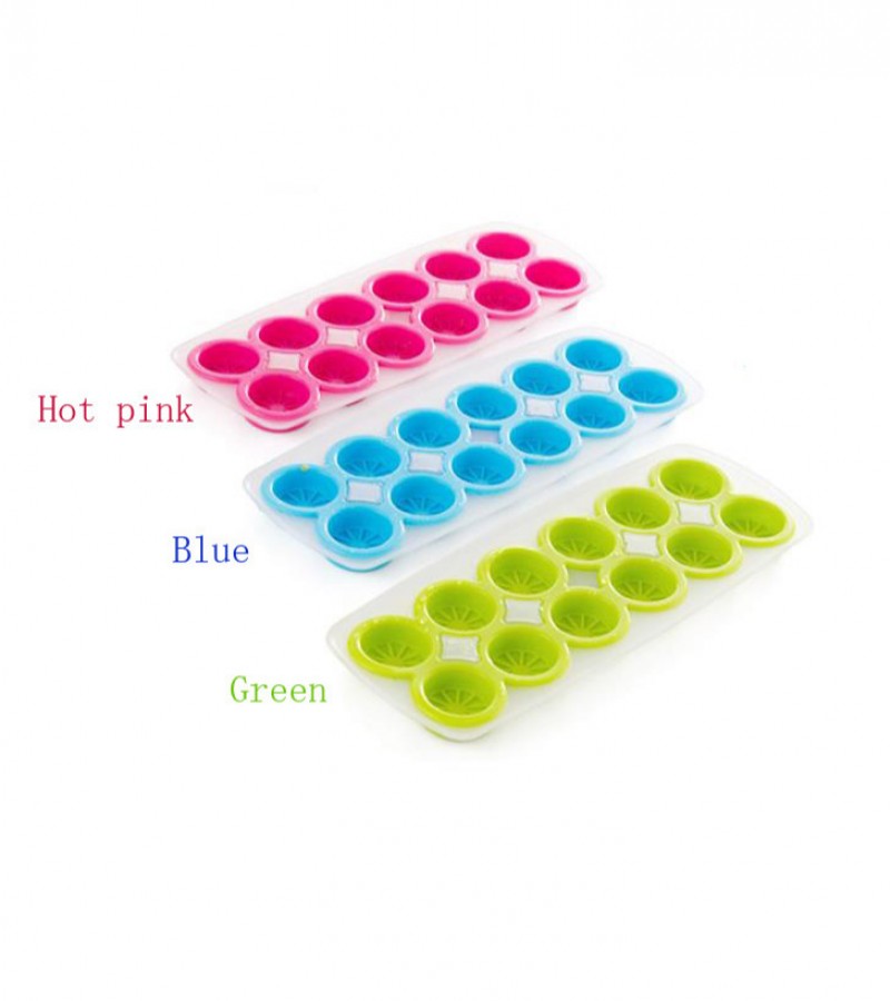 Silicone Lemon Shape Ice Cube Tray - 12 Grids Thick & Soft