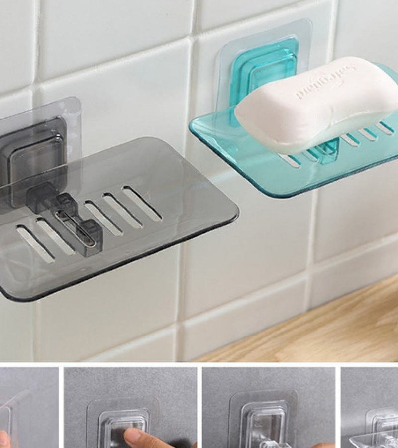 Soap Holder Acrylic Soap Dish Self Adhesive Self Draining