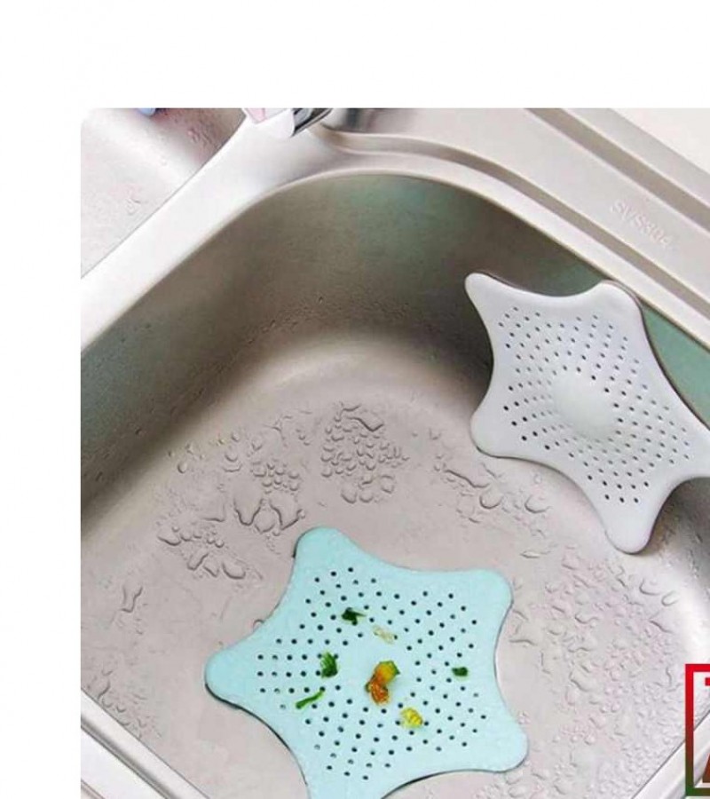 Starfish Silicone Hair Sink Strainers Kitchen Bathroom Anti-Clogging Sink Filter