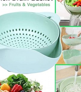9 in 1 Multifunctional Rotating Vegetable Cutter Kitchen Slicer with Drain  Basket - Sale price - Buy online in Pakistan - Farosh.pk