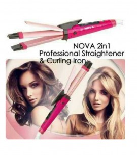 Nova 2 in 1 professional hair straightener curling iron sale