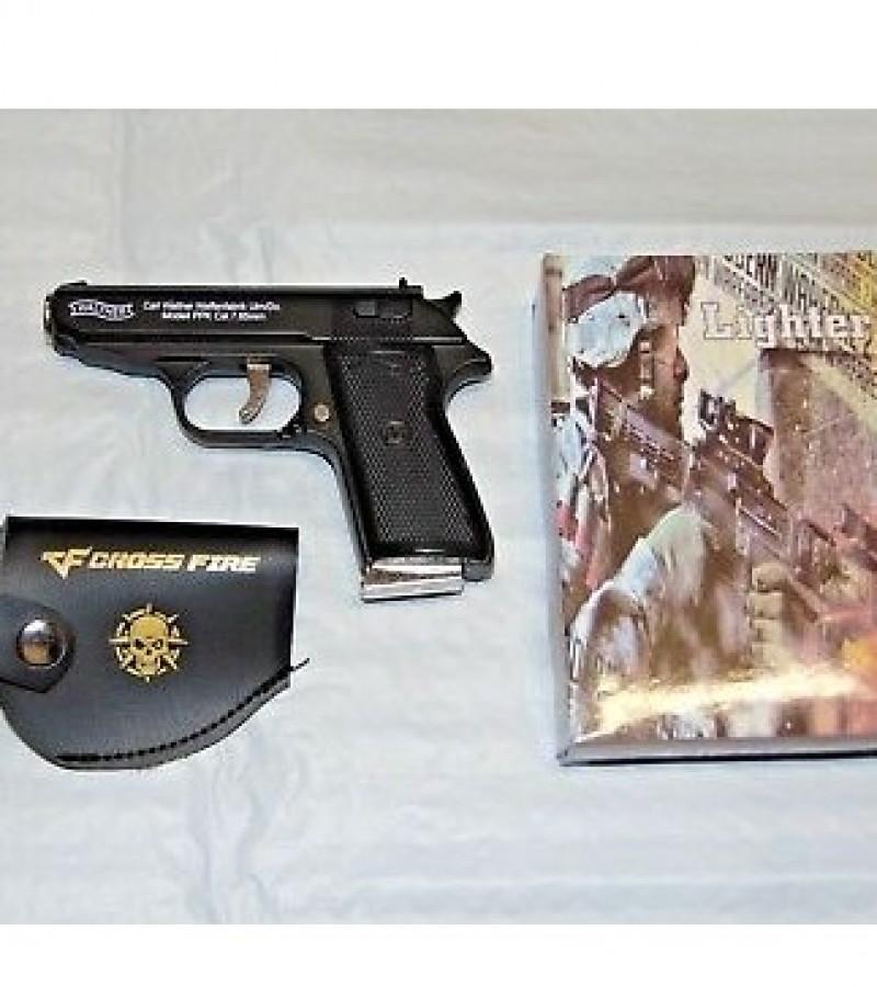 Walther PPK 2in1 lighter with stainless steel black snap knife