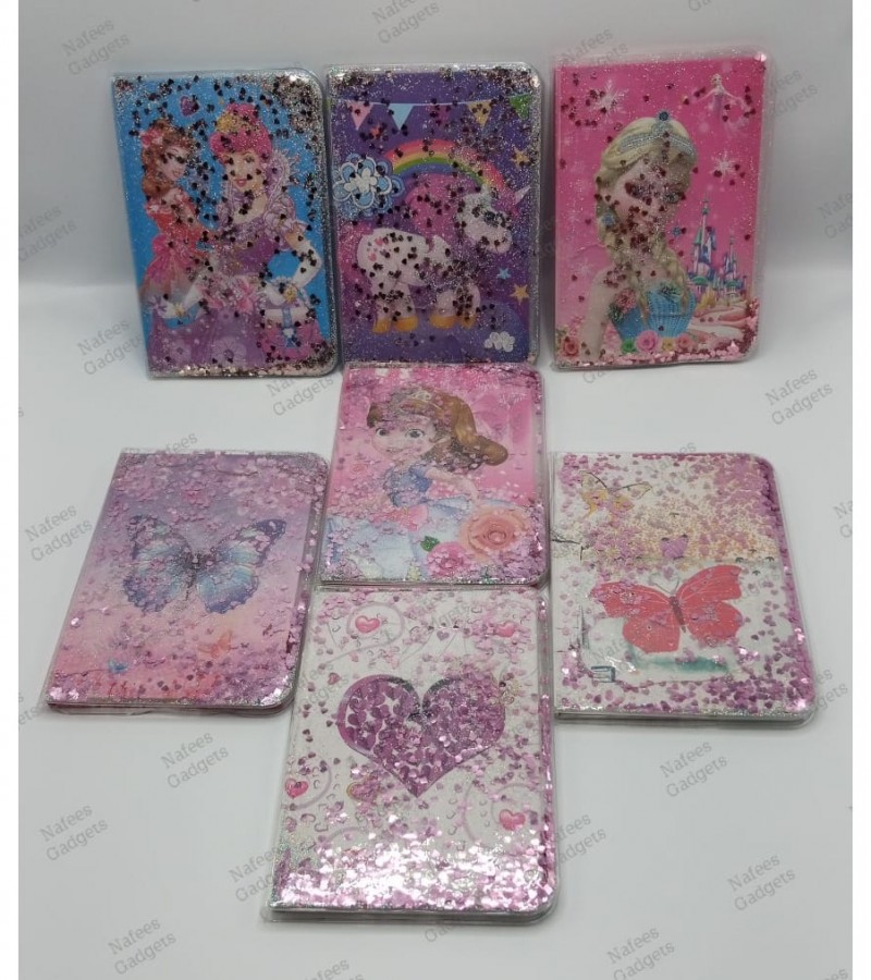 Water Liquid Glitter Cover Diary for Birthday Gift Notebook Diary Special Gift for Boys and Girls