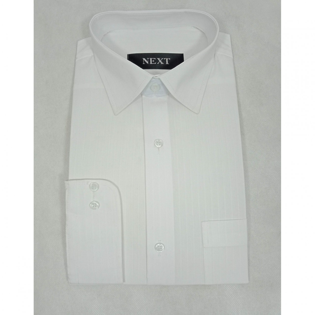White Formal Shirt For Men - Self Lining - Double Needle Stitching